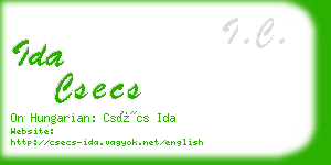 ida csecs business card